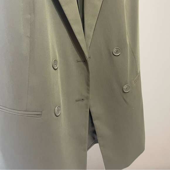 Stradivarius Green Vest with Notched Lapels - Picture 3 of 4